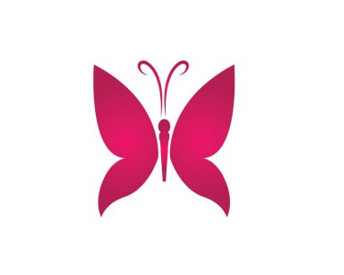 Kelebek kavramsal basit ve renkli simge. logo. vektör çizim
