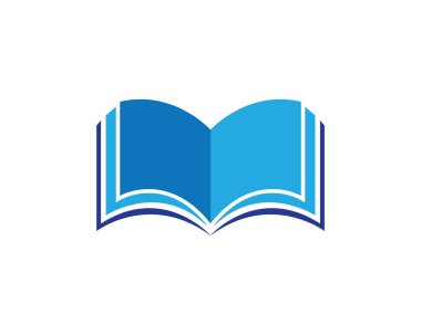 Kitap okuma ve logo şablonu simgeler yazmak 