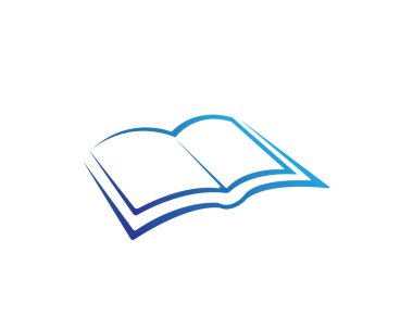 Kitap okuma ve logo şablonu simgeler yazmak 