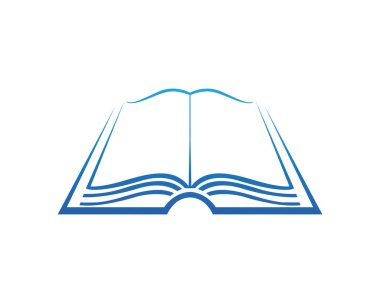 Kitap okuma ve logo şablonu simgeler yazmak 