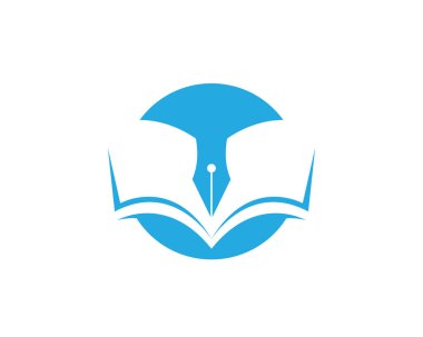 Kitap ve okuma yazma logo sembolleri şablonu