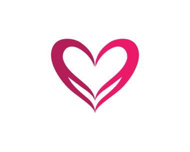 Aşk Logo vektör şablon işaret ve sembolleri 