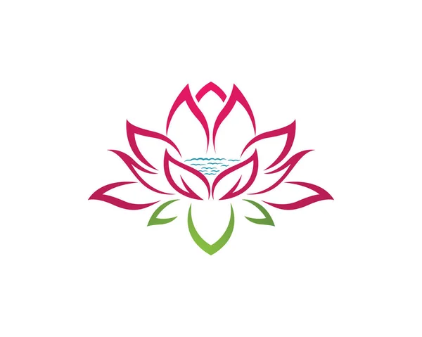 Beauty Vector flowers design logo Template icon — Stock Vector