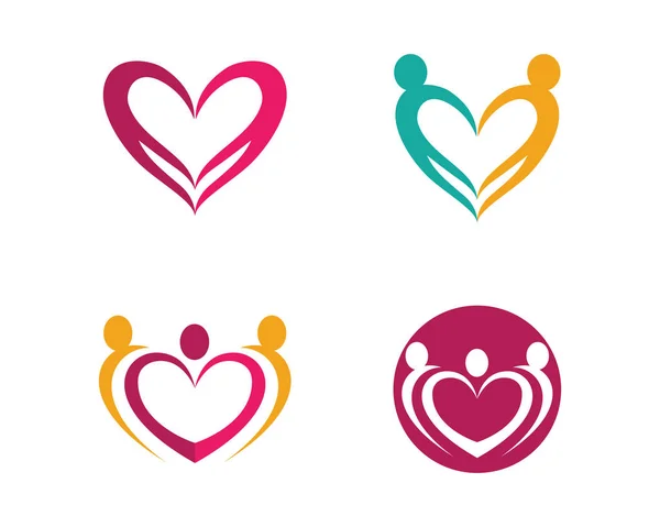 Láska šablona vektorové Logo značky a symboly — Stockový vektor