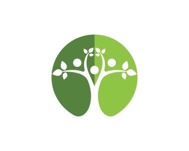 Ağaç logo ve sembolleri logo simge ve şablon