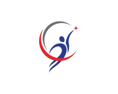 Başarı insanlar logo şablonu vektörel çizimler simgeler sağlık