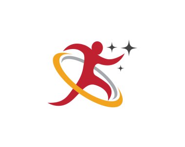 Başarı insanlar logo şablonu vektörel çizimler simgeler sağlık