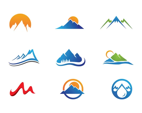 Mountain logo a vektorové ikony šablony — Stockový vektor