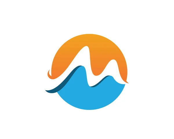 Logotipo de montaña e iconos de plantilla vectorial — Vector de stock