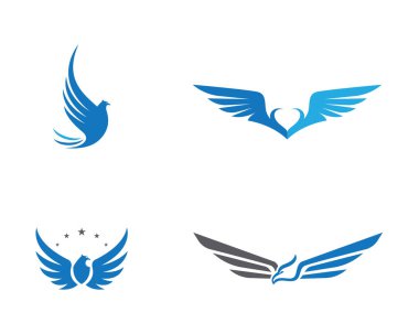 Kuş Uçuş logo vektör işareti soyut