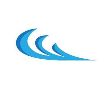 Deniz veya okyanus dalgaları, mavi su, sıçrama ve fırtına, vektör illüstrasyon