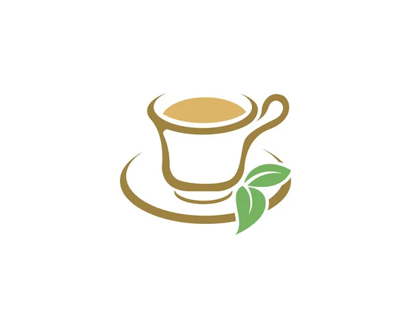 Logo kopi dan teh dan templat dan simbol - Stok Vektor