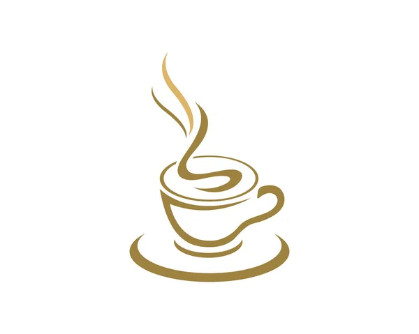 Logo et modèle de café et thé et symboles — Image vectorielle