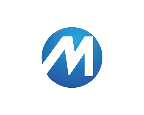 M logo en symbolen vector briefsjabloon — Stockvector