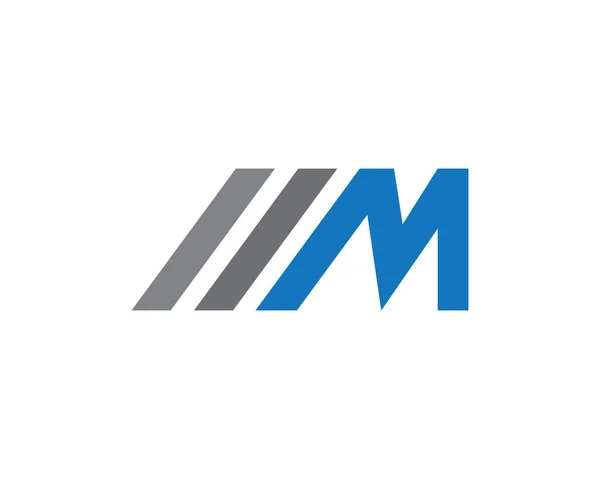 M logo en symbolen vector briefsjabloon — Stockvector