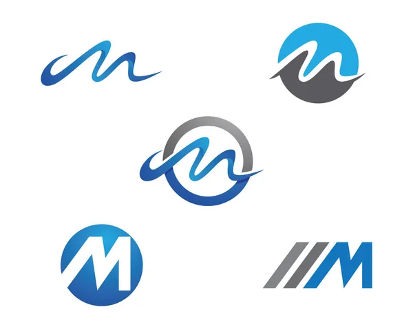 M logotipo letra e símbolos modelo de vetor —  Vetores de Stock