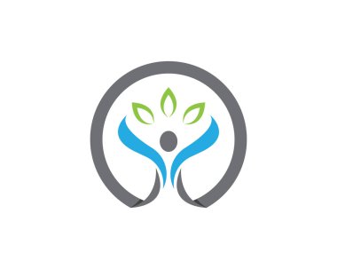 Sağlık insan başarı hayat logo ve şablon