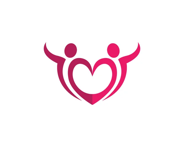 Amor Logo Vector Template sinais e símbolos — Vetor de Stock