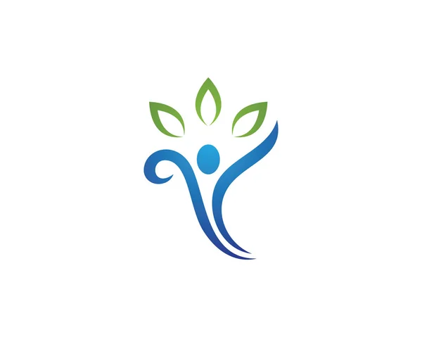 Gesundheit Menschen Erfolg Leben Logo und Vorlage — Stockvektor
