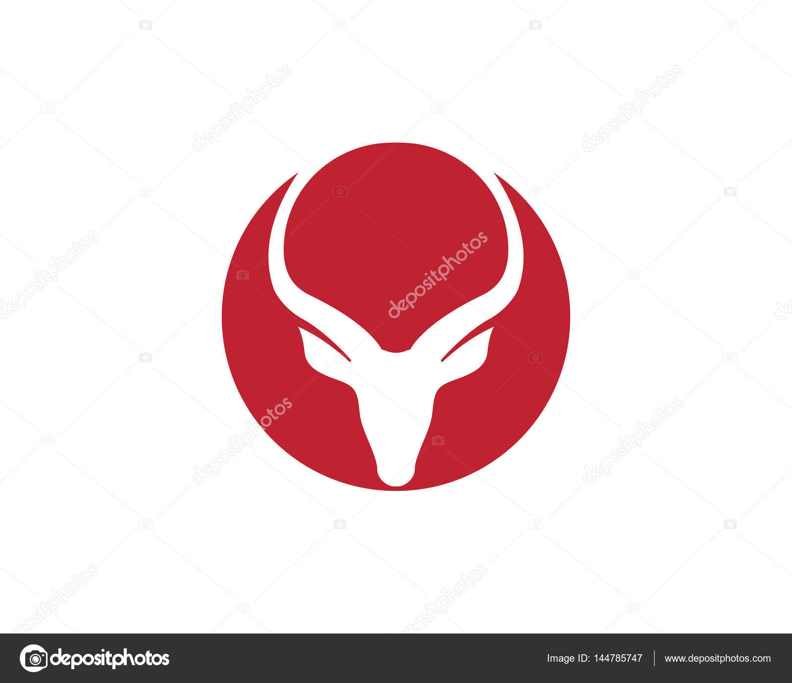Deer head logo and symbols Stock Illustration by ©elaelo 144785747