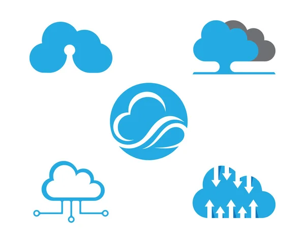 Cloud-Logo und Vorlage — Stockvektor