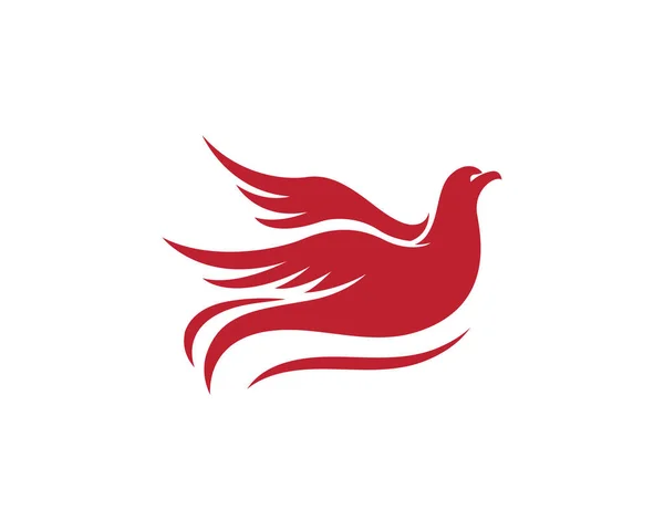 Φτερό πουλί λογότυπο και πρότυπο — Διανυσματικό Αρχείο