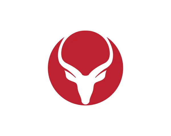 Cabeza de ciervo logotipo y símbolos — Vector de stock
