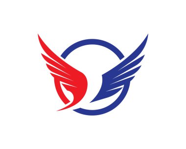 Kanat kuş logo ve şablon