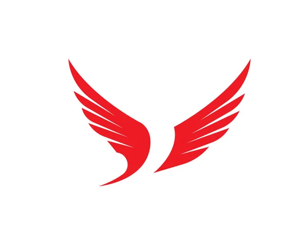 Flügel Vogel Logo und Vorlage — Stockvektor
