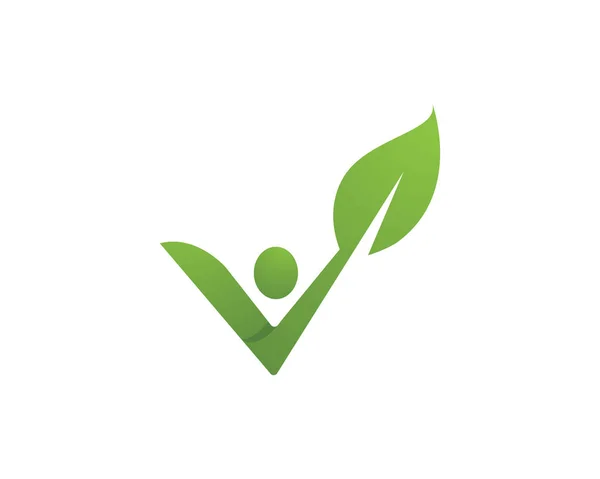 Διάνυσμα αφήνει λογότυπο πράσινο της φύσης και το πρότυπο — Διανυσματικό Αρχείο