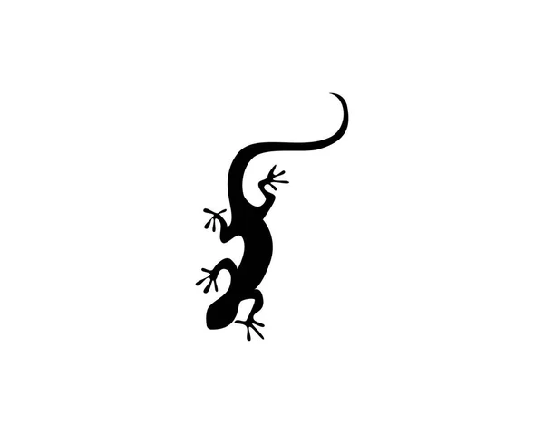 蜥蜴黑色的剪影标志 — 图库矢量图片