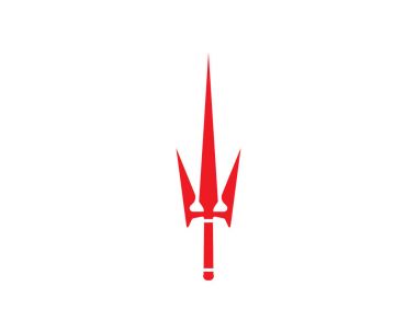 Sihirli trident araçları logo vektör şablonu
