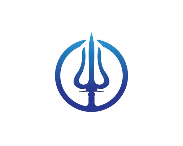 Sihirli trident araçları logo vektör şablonu — Stok Vektör