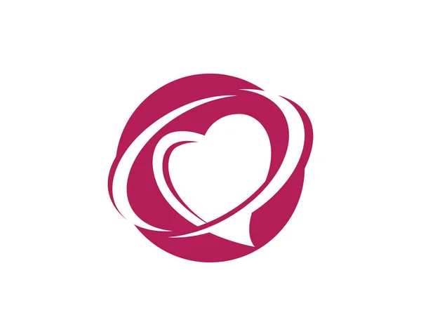 Logotipo de amor Vector Plantilla signos y símbolos — Vector de stock