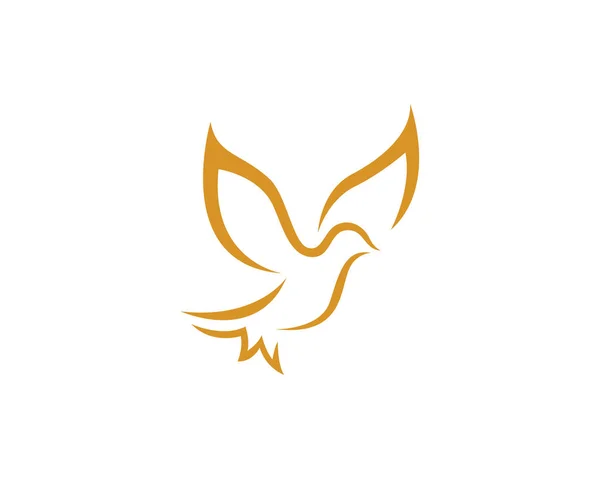 Modelo de logotipo pomba pássaro — Vetor de Stock