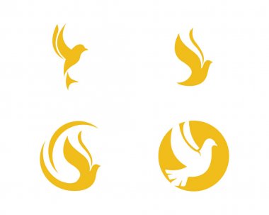 Kuş Güvercini Logo Şablonu