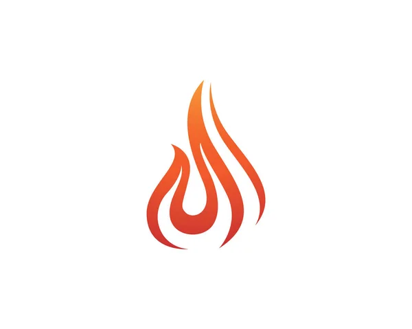 Φωτιά φλόγα λογότυπο και πρότυπο διάνυσμα — Διανυσματικό Αρχείο