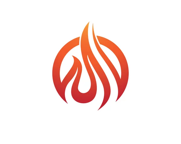 Logo de la flamme de feu et vecteur de modèle — Image vectorielle