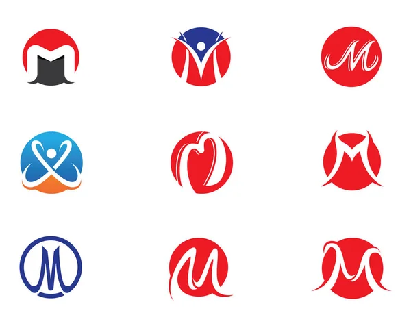 M harfi logosu ve sembolü — Stok Vektör