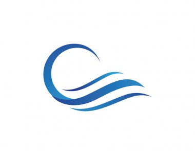 Deniz veya okyanus dalgaları, mavi su, sıçrama ve fırtına, vektör illüstrasyon