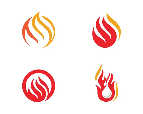 Feu flamme chaud logo — Image vectorielle