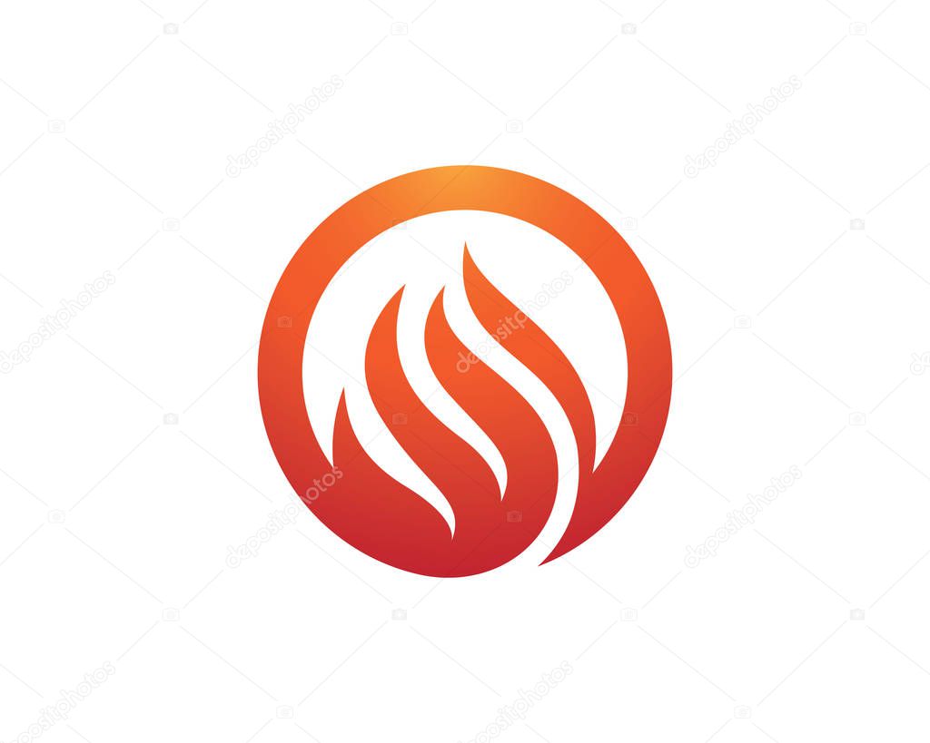 Fire flame hots logo