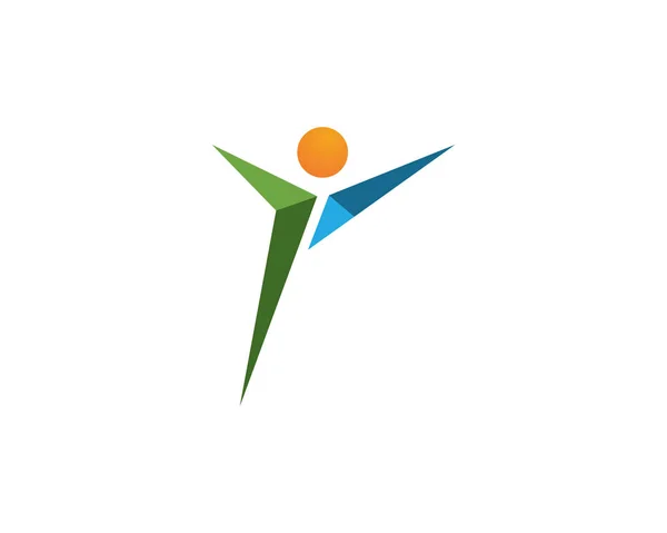Plantilla de logotipo - personas exitosas — Vector de stock