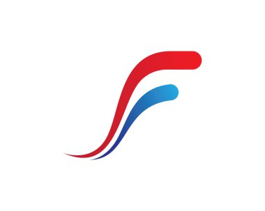 F harf logo ve sembol şablon vektör