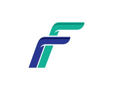 F harf logo ve sembol şablon vektör