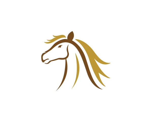 Logotipo de cavalo principal e ícones de modelo —  Vetores de Stock