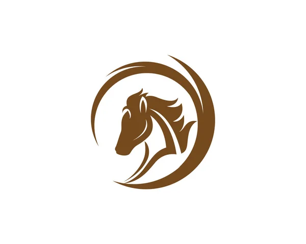 Logotipo de cavalo principal e ícones de modelo —  Vetores de Stock