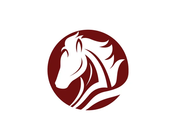 Logotipo de cavalo principal e ícones de modelo —  Vetores de Stock
