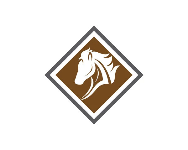 Logo et icônes de modèle Head Horse — Image vectorielle