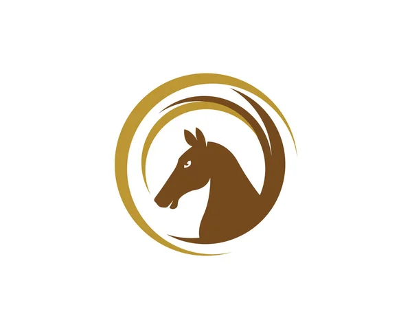 Logotipo de cavalo principal e ícones de modelo —  Vetores de Stock